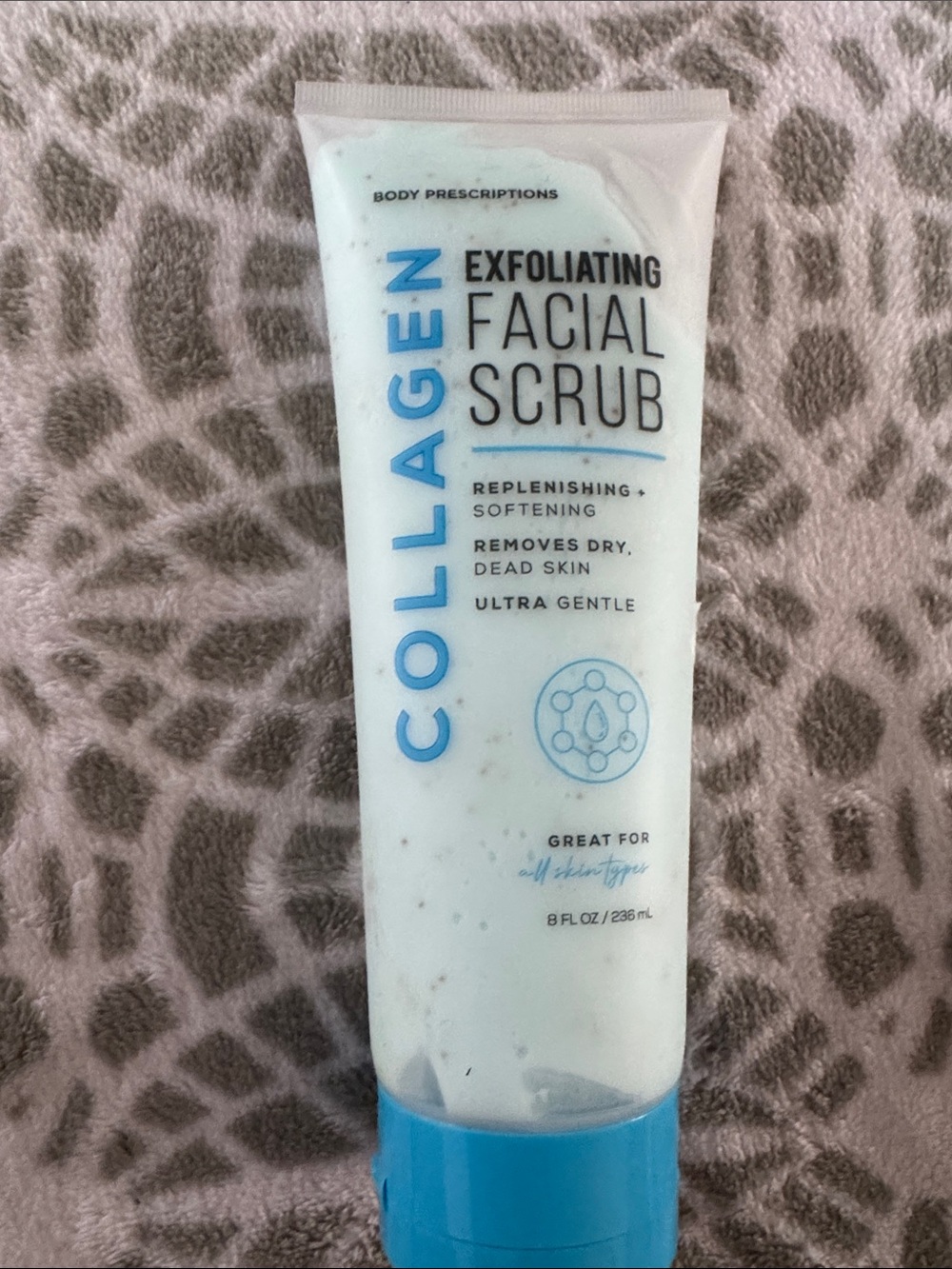 Body Prescriptions Collagen Exfoliating Facial Scrub - Light Blue